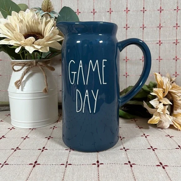 Rae Dunn Artisan Collection by Magenta Blue Game Day Pitcher New in Orig… - Picture 1 of 8